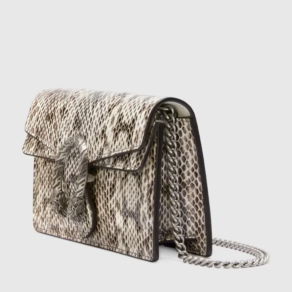 Rare!!! BNIB! NEW! Exotic Gucci DIONYSUS SNAKESKIN MINI SHOULDER BAG - Picture 3 of 16